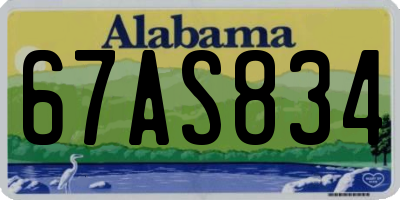 AL license plate 67AS834