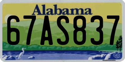 AL license plate 67AS837