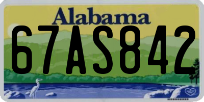AL license plate 67AS842