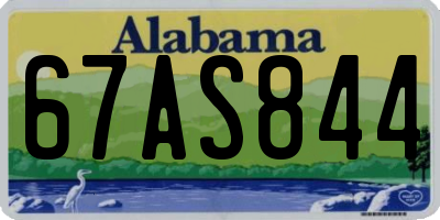 AL license plate 67AS844