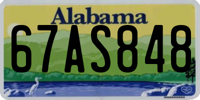 AL license plate 67AS848