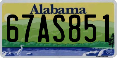 AL license plate 67AS851