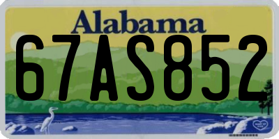 AL license plate 67AS852