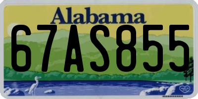 AL license plate 67AS855