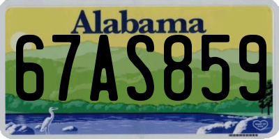 AL license plate 67AS859