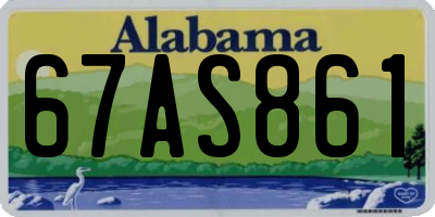 AL license plate 67AS861