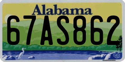 AL license plate 67AS862