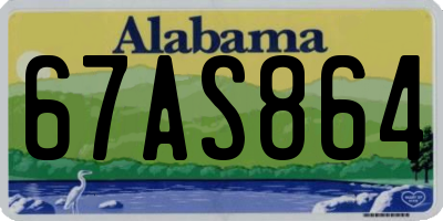 AL license plate 67AS864