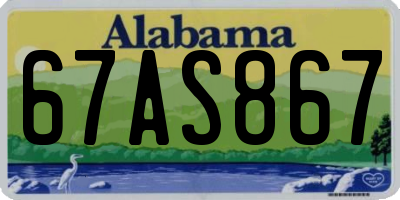 AL license plate 67AS867