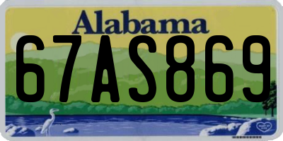 AL license plate 67AS869