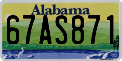 AL license plate 67AS871