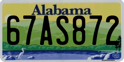 AL license plate 67AS872