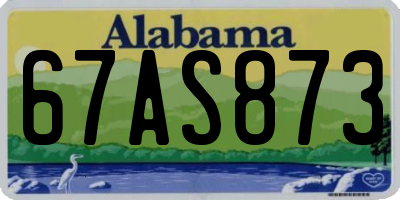 AL license plate 67AS873