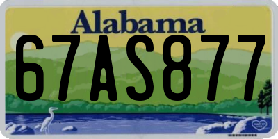 AL license plate 67AS877