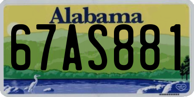 AL license plate 67AS881