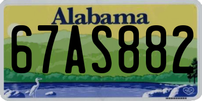 AL license plate 67AS882