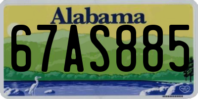 AL license plate 67AS885