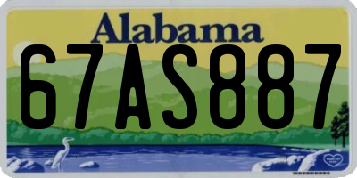AL license plate 67AS887