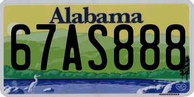 AL license plate 67AS888
