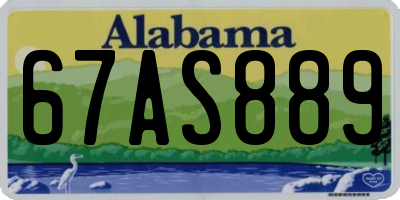 AL license plate 67AS889