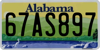 AL license plate 67AS897