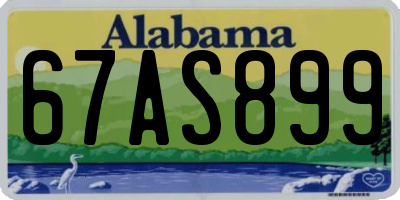 AL license plate 67AS899