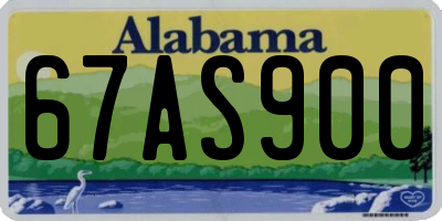 AL license plate 67AS900