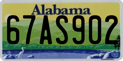AL license plate 67AS902