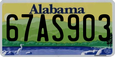 AL license plate 67AS903