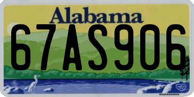 AL license plate 67AS906