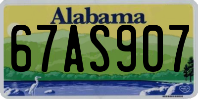 AL license plate 67AS907