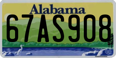 AL license plate 67AS908