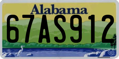 AL license plate 67AS912