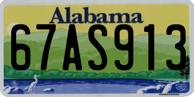 AL license plate 67AS913