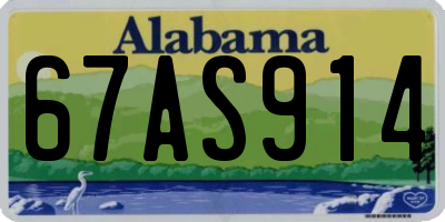 AL license plate 67AS914