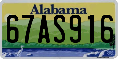 AL license plate 67AS916