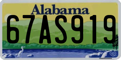 AL license plate 67AS919