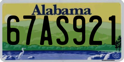 AL license plate 67AS921
