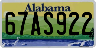 AL license plate 67AS922