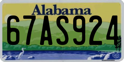AL license plate 67AS924