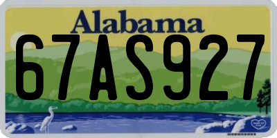 AL license plate 67AS927