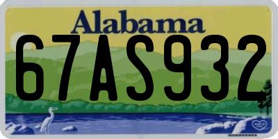 AL license plate 67AS932
