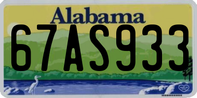AL license plate 67AS933