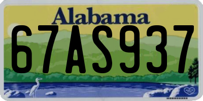 AL license plate 67AS937