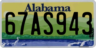 AL license plate 67AS943
