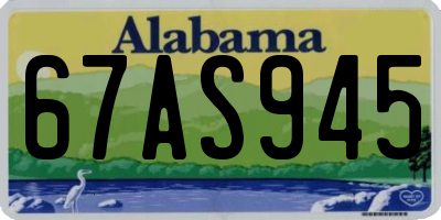 AL license plate 67AS945