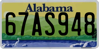 AL license plate 67AS948