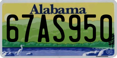 AL license plate 67AS950