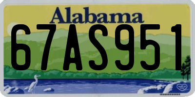 AL license plate 67AS951
