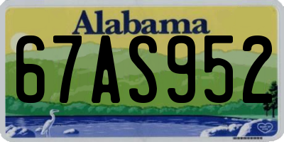 AL license plate 67AS952